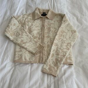 Bailey 44 Tan and Cream Patterned Cardigan